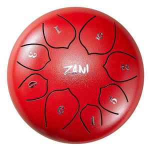 סטיל דראם ZANI Steel Tongue Drum 6" 8 notes Red