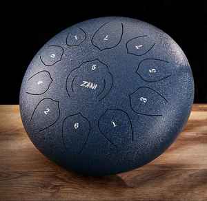 סטיל דראם ZANI Steel Tongue Drum 10" 11 notes Navy Blue