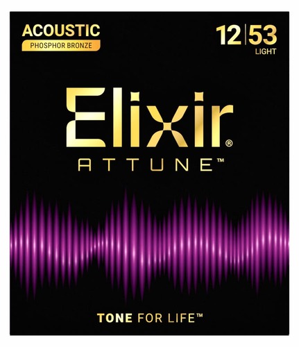 סט מיתרים לאקוסטית ELIXIR ATTUNE Phosphor Bronze 21052 12-53