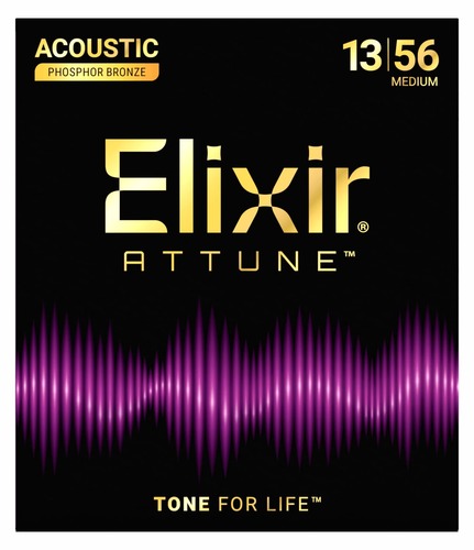סט מיתרים לאקוסטית ELIXIR ATTUNE Phosphor Bronze 21102 13-56