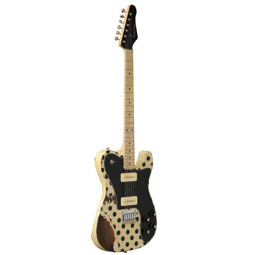 גיטרה חשמלית לבנה עם נקודות שחורות + ארגז FRIEDMAN VINTAGE T-AMRHN-909-MNQ52-V1B3
