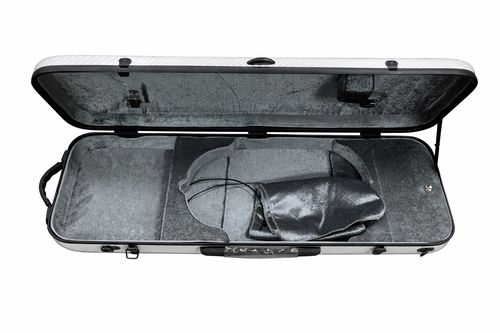 ארגז קשיח לכינור בצבע לבן 4/4 מקרבון LE MANS VC-CF450WH Violin Case Oblong Carbon Composite 4/4