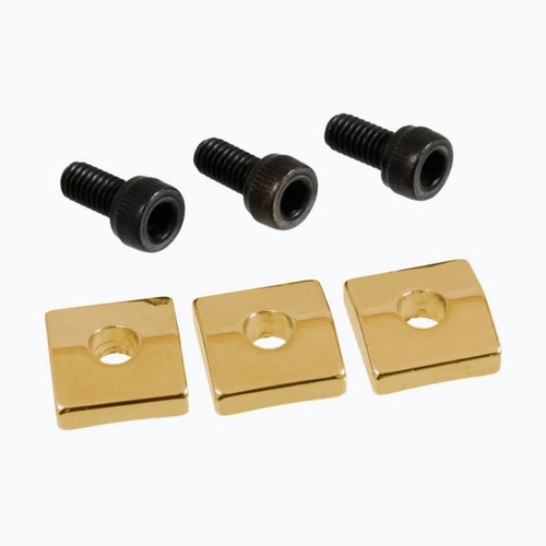 3 קוביות לנעילה מוזהבות + ברגים ALLPARTS BP-0116-002 Gold Nut Blocks (Qty 3)