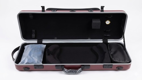 ארגז קשיח לכינור מקרבון בצבע אדום LE MANS VC-CF420-FGD Violin Case Carbon Composite 4/4