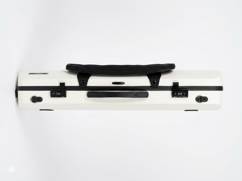 ארגז קשיח לכינור מקרבון בצבע קרם LE MANS VC-CF420-WHP Violin Case Carbon Composite 4/4