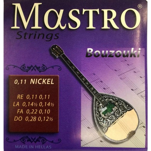סט מיתרים 0.11 לבוזוקי  MASTRO NICKEL PLATED