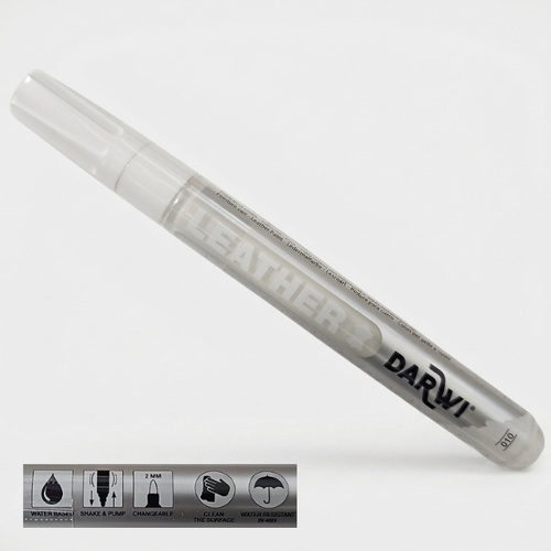 טוש צבע לעור לבן 2 ממ Darwi Leather Marker