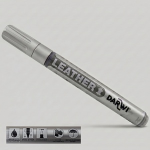 טוש צבע לעור כסף 2 ממ Darwi Leather Marker