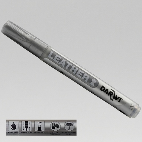 טוש צבע לעור אפור 2 ממ Darwi Leather Marker