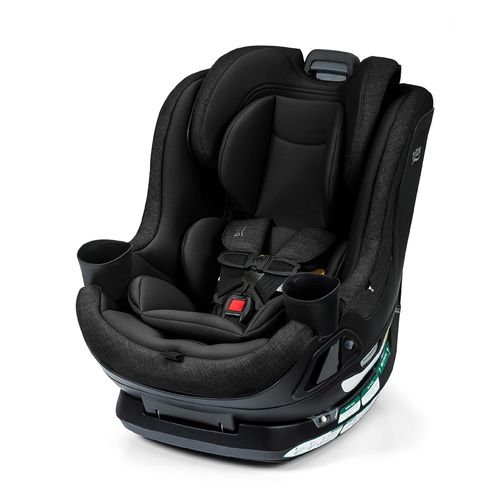כסא בטיחות מסתובב גלקסי 360 Galaxy סלים בעיצוב צר חוסך מקום עם מערכת התקנה קליקטייט וטכנולוגיית סיבוב חלק ביד אחת - שחור