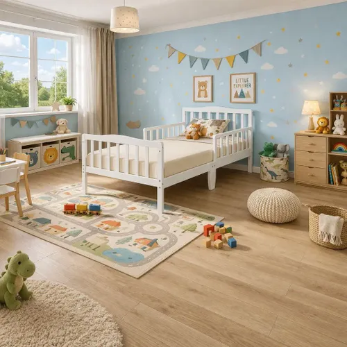 מיטת מעבר הכוללת 2 מעקות בטיחות Novelty נובלטי - לבן (מותנה בקניית מזרן נושם)