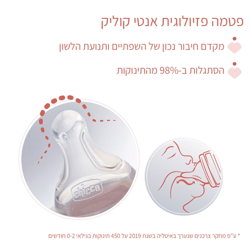 בקבוק לתינוק פרפקט 5 Perfect עם תחתית נושמת להפחתת גזים 150 מ