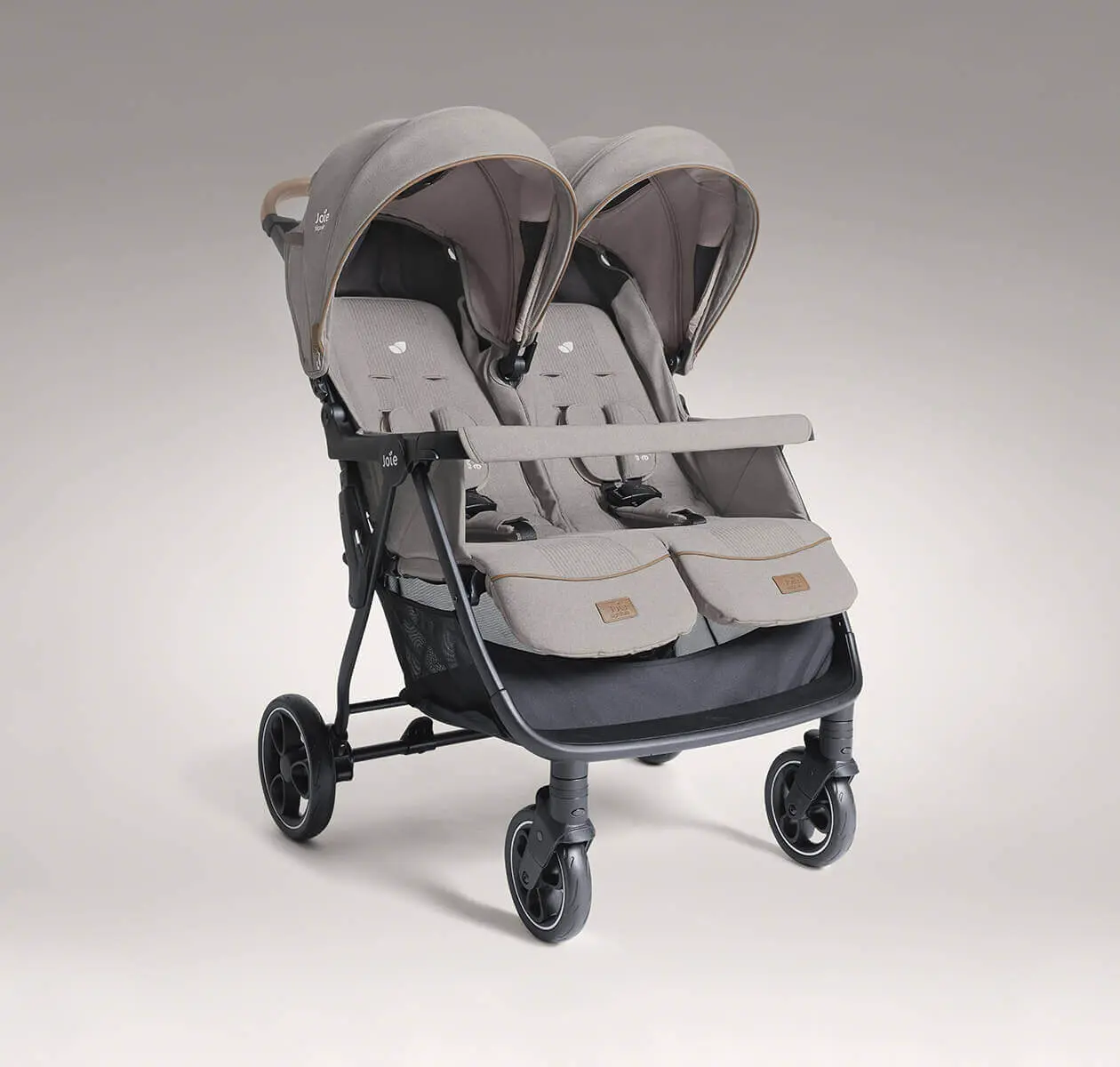 עגלת תאומים המתאימה מלידה Estrella™ Signature - אפור בהיר Maple