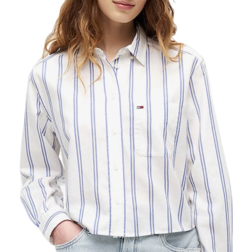חולצה מכופתרת TOMMY JEANS קרופ מידות XS-XL לנשים