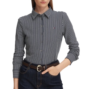 חולצה מכופתרת TOMMY JEANS מידות XS-XL לנשים בדוגמת פסים