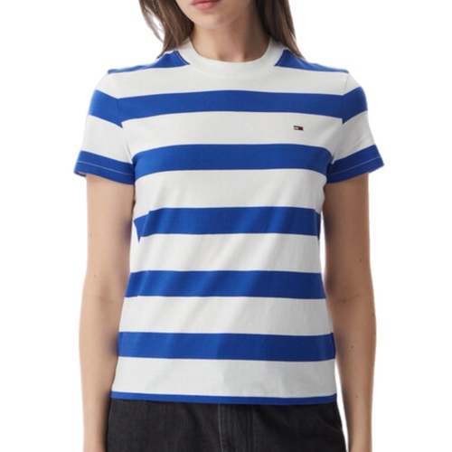 חולצה TOMMY JEANS מידות XS-XL לנשים בדוגמת פסים כחולים