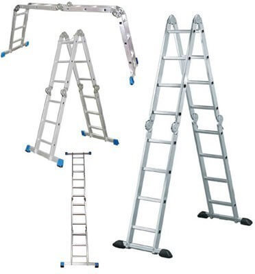 סולם אלומיניום מפרקי 4×4 רב־מצבי מתקפל SMITH 