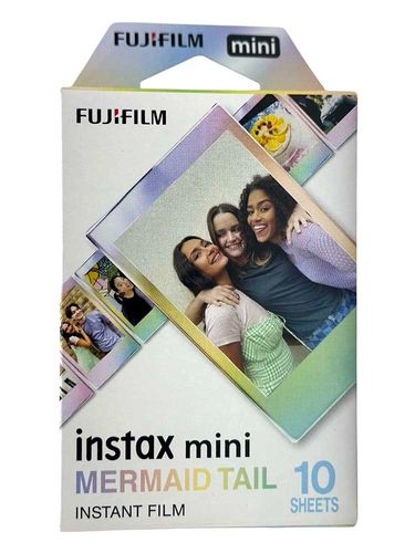 10 דפים למצלמת פולארויד Fuji Instax Mini Mermaid Tail