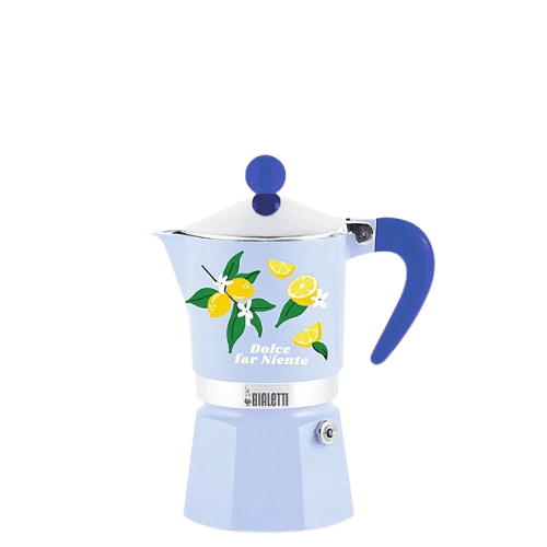 ‏מקינטה ריינבו לימון 3 כוסות + 4 כוסות אספרסו Bialetti Rainbow Mercato Della Frutta Lemons