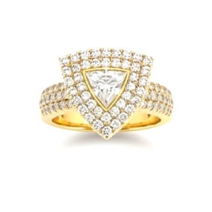 טבעת "רויאל טריליון" (1.10CT) זהב 14K