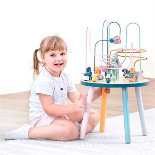 שולחן פעילות עם מבוך מעץ