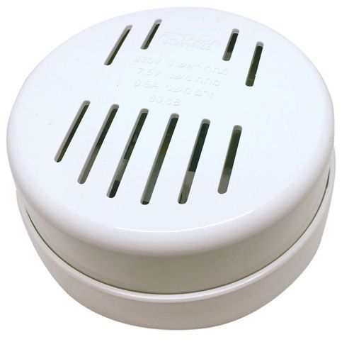 פעמון זמזם מכני ביתי בגודל 110 Ø, מתח/ זרם 230V-12V, חסין אש, בלתי שביר+ UV FETAYA