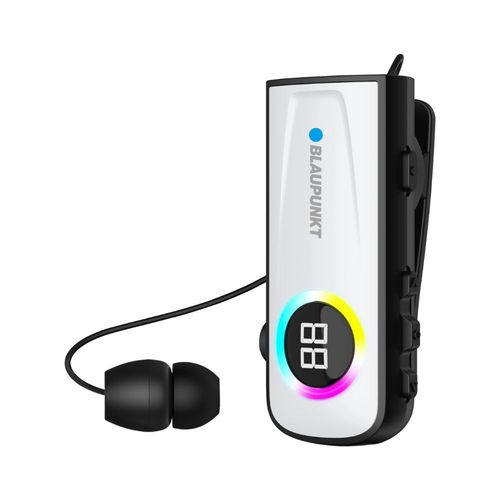 אוזניית Bluetooth עם קליפס וחוט עם תצוגת LED, ומיקרופון מובנה לשיחות Blaupunkt BP-3850