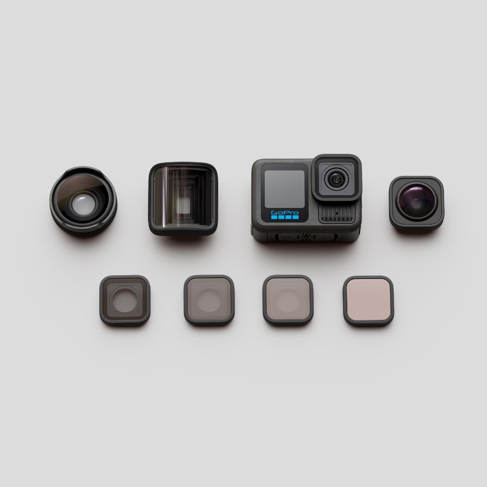 מצלמת אקסטרים GoPro Hero13 Black + HB series lens collection
