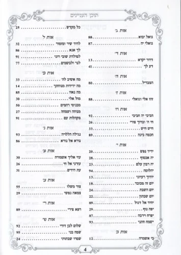 זמירות שבת נוסח ספרדים ועדות המזרח- עם הבלטות מוכספות