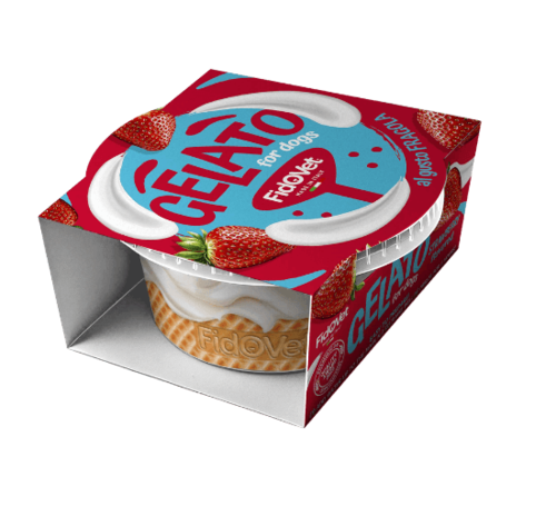 גלידה לכלבים בטעם תות 40 גרם