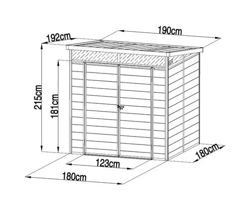 מחסן פלסטיק 6X6 פיט Garden Top דגם Toya-A