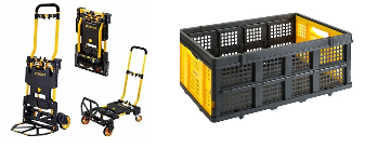 עגלת משא שירות ומשא מתקפלת + ארגז אחסון 25 ק