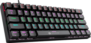 מקלדת גיימינג מכאנית חוטית עם תאורת RGB MMCK100 - שחור - סוויץ