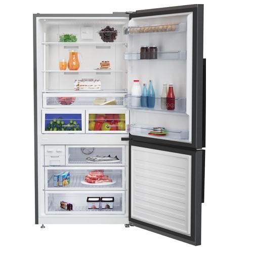 מקרר ‏מקפיא תחתון Beko CN160237XB ‏580 ‏ליטר בקו נירוסטה מושחרת אחריות ע