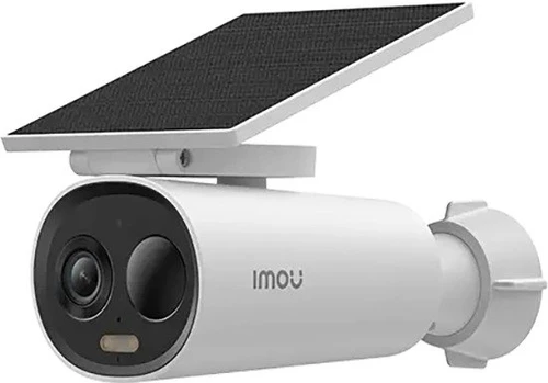 מצלמת אבטחה חיצונית עם פאנל סולארי IMOU Cell 3C 5MP - צבע לבן