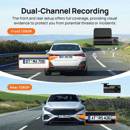 מצלמת רכב חכמה דו-כיוונית 70mai Dash Cam A200-1