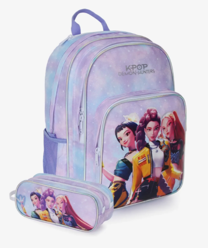 תיק + קלמר K-POP פסטל סגול