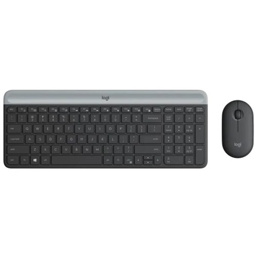 סט מקלדת ועכבר Logitech MK470 - אפור