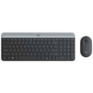 סט מקלדת ועכבר Logitech MK470 - אפור