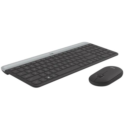 סט מקלדת ועכבר Logitech MK470 - אפור