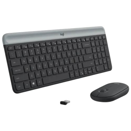 סט מקלדת ועכבר Logitech MK470 - אפור