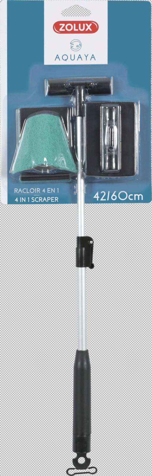 זולוקס מגרד אצות טלסקופי מקצועי 4 ב-1   4 IN 1 TELESCOPIC SCRAPER