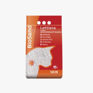 BIOSAND חול חתולים מתגבש וריחני (לשימוש עד 75 יום) 15 ליטר