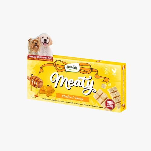 MEATY - חטיף מיובש בהקפאה דמוי שוקולד עוף ודבש 20 גרם