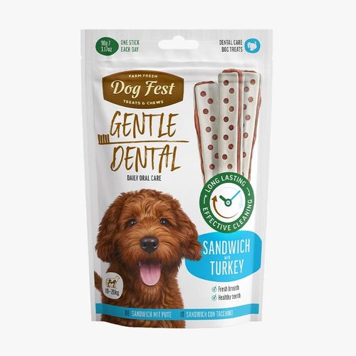 Dog fest - חטיף דנטלי סנדוויץ הודו 90 גרם