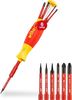 מברג חשמלי עם מחסנית ביט LiftUp מחורץ, Pozidriv, PlusMinus/Pozidriv עם 6 slimBit דגם WIHA 41235