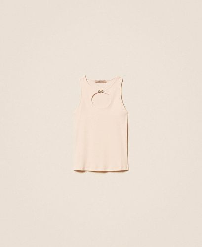 Ribbed top with logo
