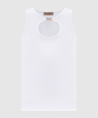 Ribbed top with logo