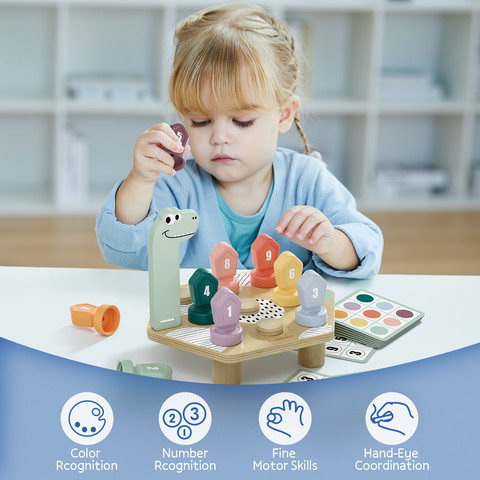 משחק דינו מספרים וצבעים
