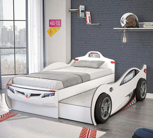 מיטת מכונית Coupe עם מיטת אירוח נשלפת כולל מזרן Cilek